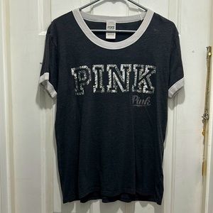 PINK Bling 💎 tee size Large